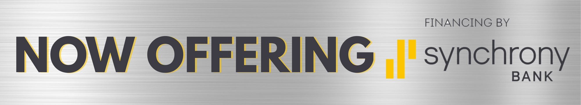 Offering financing by synchrony bank