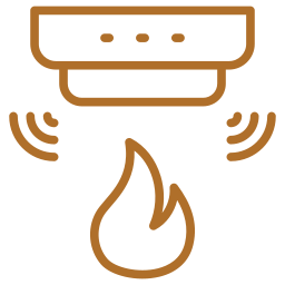 HVAC system icon representing heating and cooling electrical services and maintenance