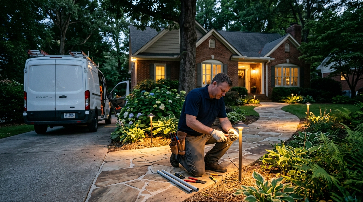 Kalahari Electrical Services - outdoor lighting installation